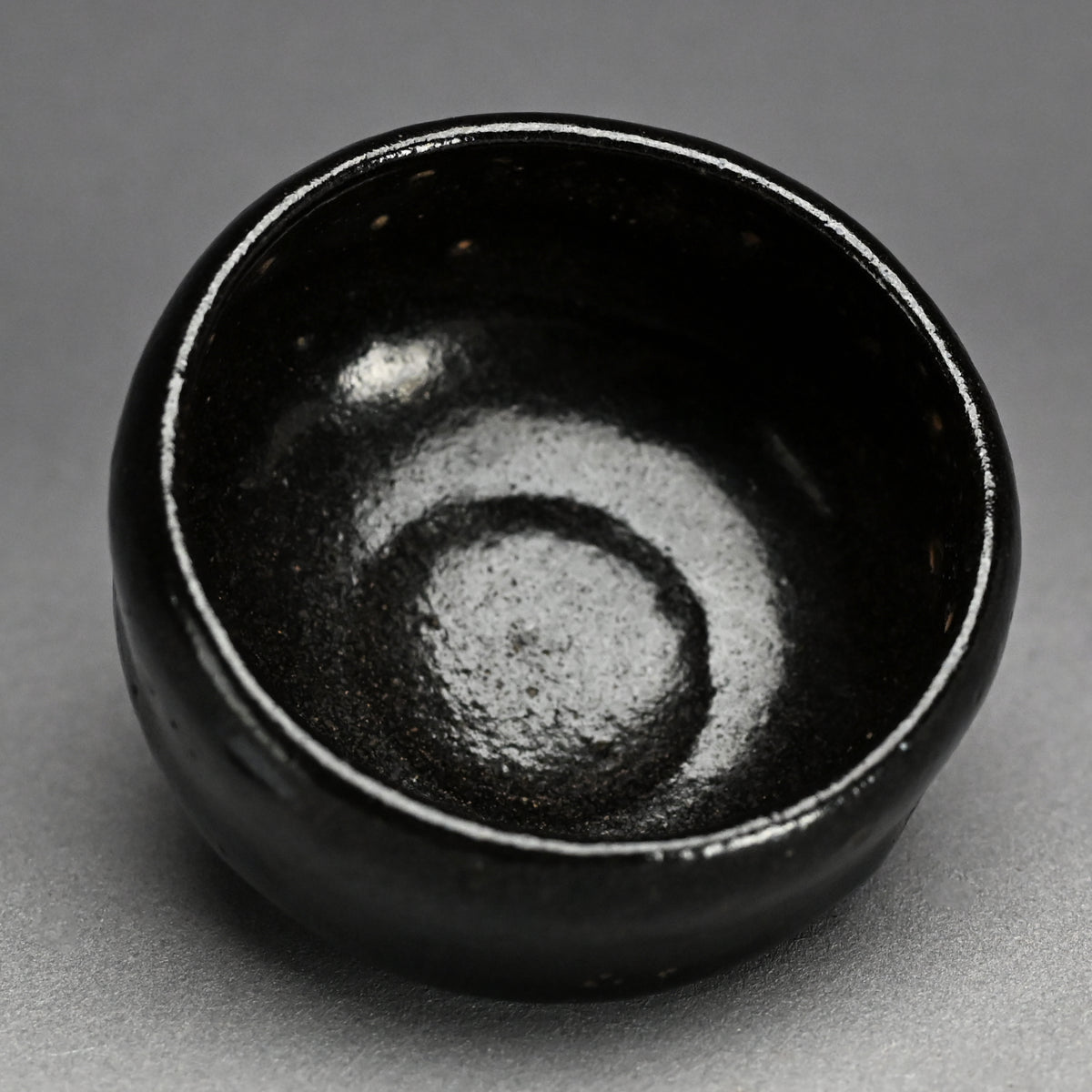 Antique “Ichinyu-Black” Raku Chawan Tea Bowl