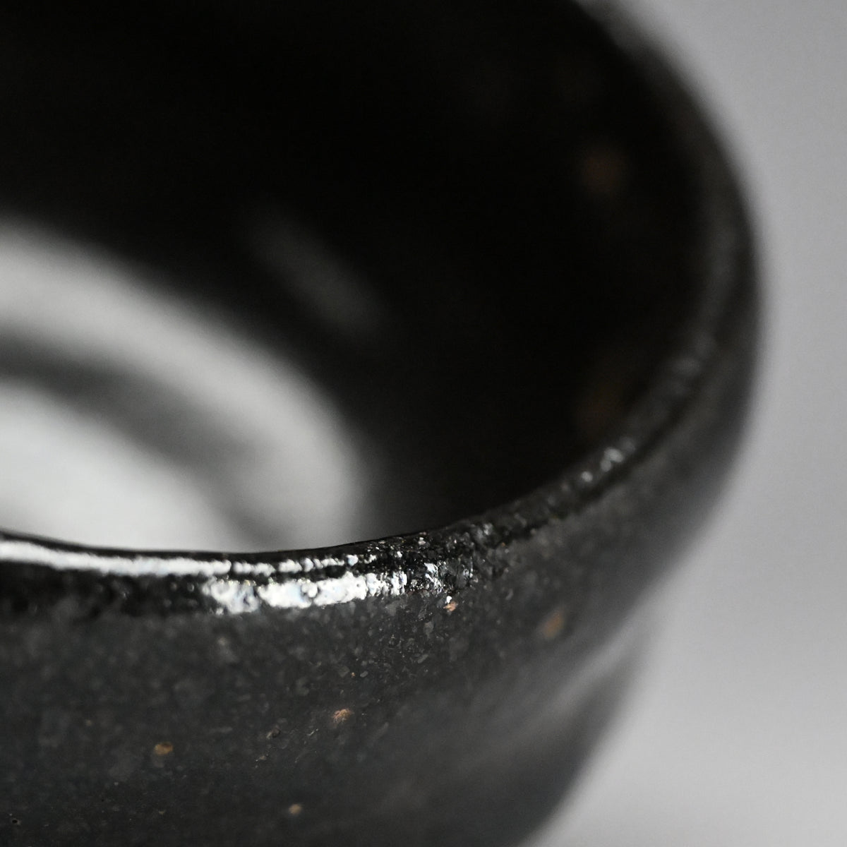 Antique “Ichinyu-Black” Raku Chawan Tea Bowl