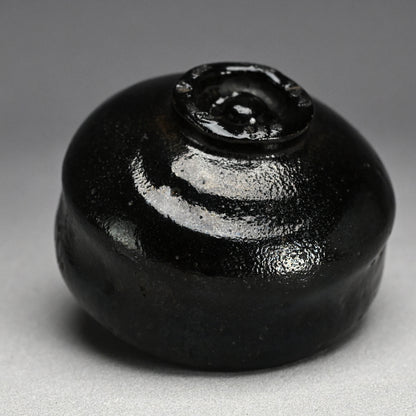 Antique “Ichinyu-Black” Raku Chawan Tea Bowl