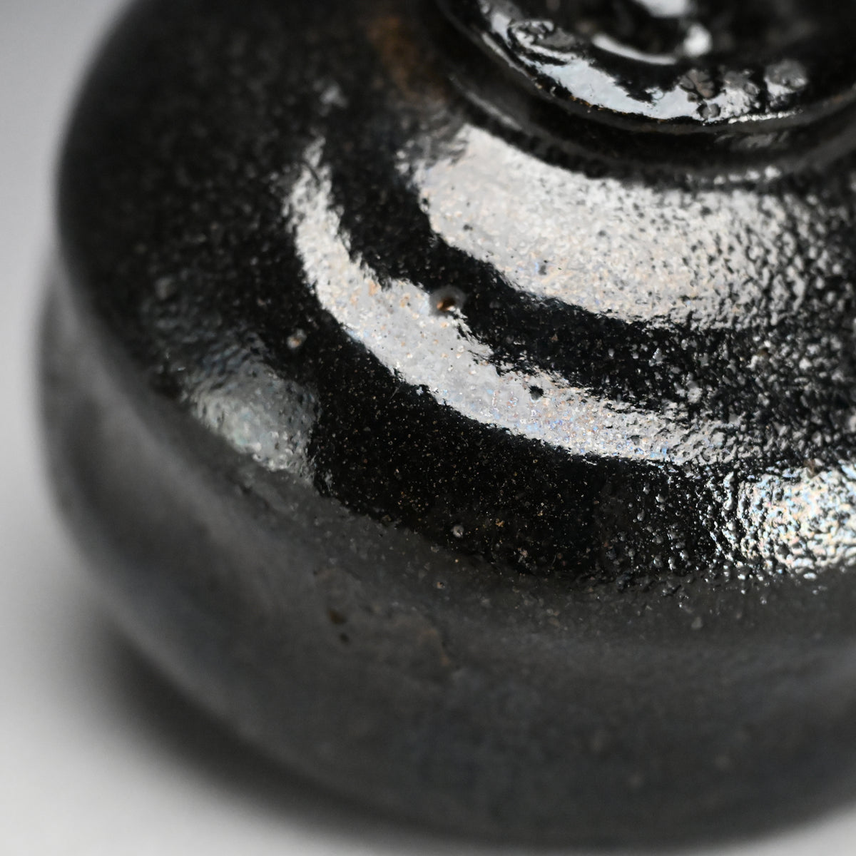 Antique “Ichinyu-Black” Raku Chawan Tea Bowl