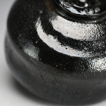 Antique “Ichinyu-Black” Raku Chawan Tea Bowl