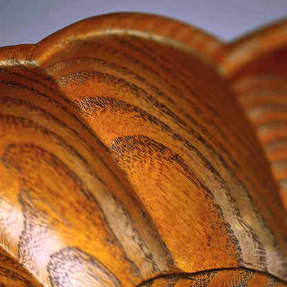 LNT Diamond-Shaped Foliated Wood Bowl ー中量 瑞真 “菱形輪花盛器”