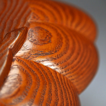 LNT Diamond-Shaped Foliated Wood Bowl ー中量 瑞真 “菱形輪花盛器”