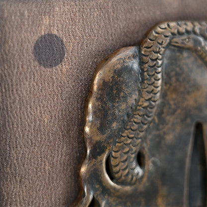 Large Snake & Skull Samurai Sword Tsuba