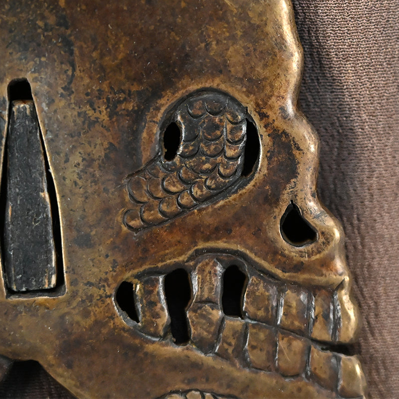 Large Snake & Skull Samurai Sword Tsuba