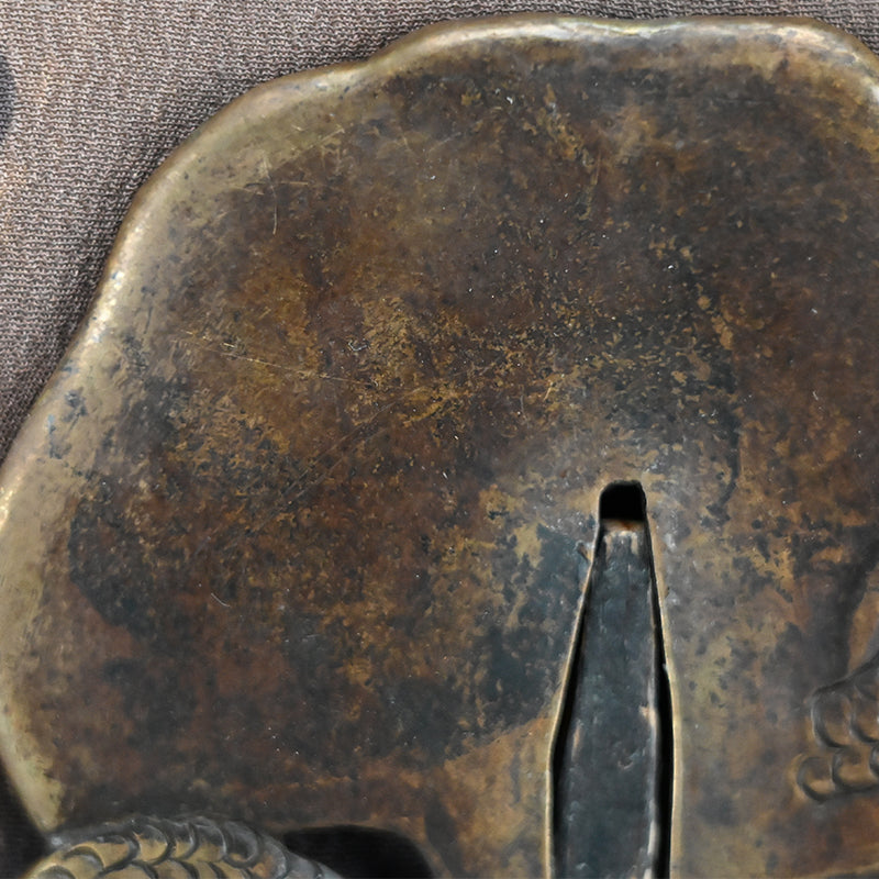 Large Snake & Skull Samurai Sword Tsuba