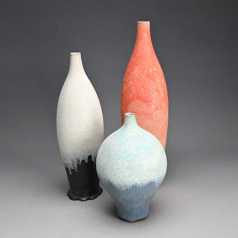 Set 3 Pastel Vases by Vaseman Studio ー長屋 有, 土井 武史