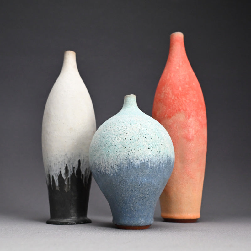 Set 3 Pastel Vases by Vaseman Studio ー長屋 有, 土井 武史