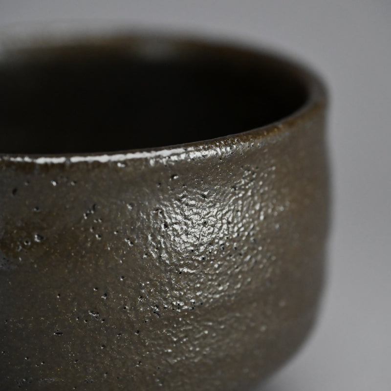Rare Setoguro Black Chawan Tea Bowl ー北大路 魯山人 “瀬戸黒風茶碗”
