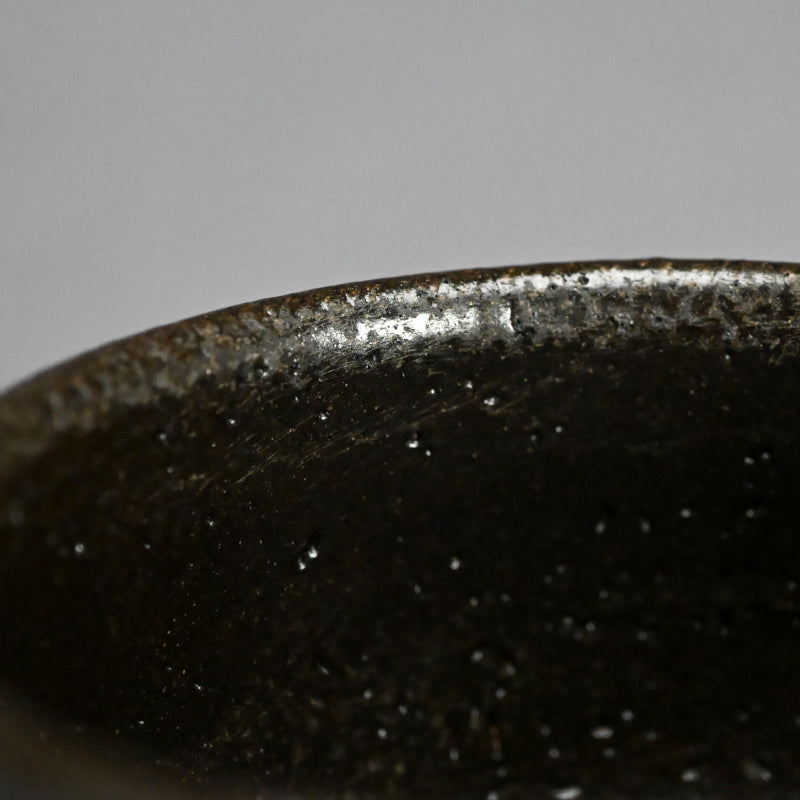 Rare Setoguro Black Chawan Tea Bowl ー北大路 魯山人 “瀬戸黒風茶碗”