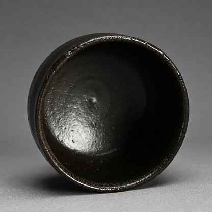 Rare Setoguro Black Chawan Tea Bowl ー北大路 魯山人 “瀬戸黒風茶碗”