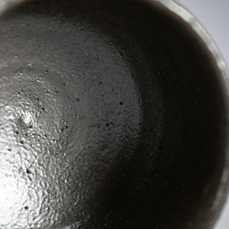 Rare Setoguro Black Chawan Tea Bowl ー北大路 魯山人 “瀬戸黒風茶碗”