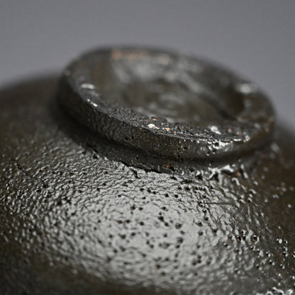 Rare Setoguro Black Chawan Tea Bowl ー北大路 魯山人 “瀬戸黒風茶碗”