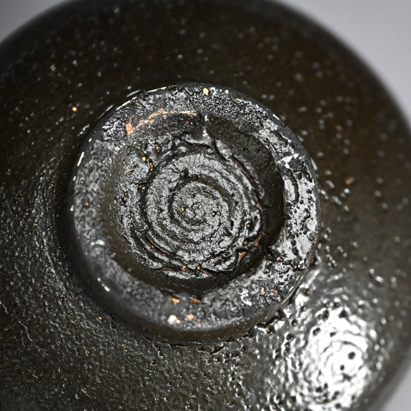 Rare Setoguro Black Chawan Tea Bowl ー北大路 魯山人 “瀬戸黒風茶碗”