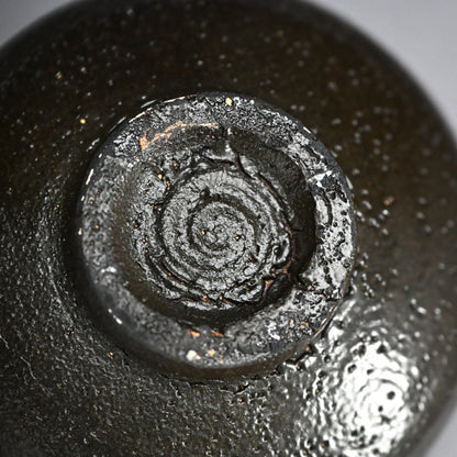 Rare Setoguro Black Chawan Tea Bowl ー北大路 魯山人 “瀬戸黒風茶碗”
