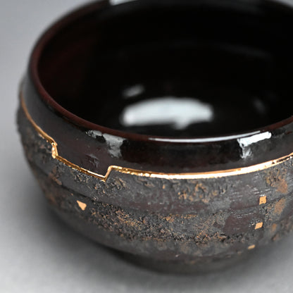 Rusted Contemporary Chawan Tea Bowl ー永井 友雪 “筋彫銹釉 茶盌”