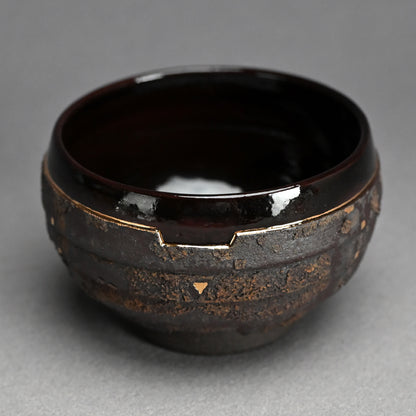 Rusted Contemporary Chawan Tea Bowl ー永井 友雪 “筋彫銹釉 茶盌”