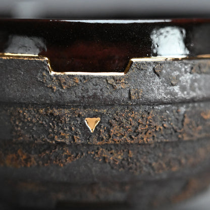 Rusted Contemporary Chawan Tea Bowl ー永井 友雪 “筋彫銹釉 茶盌”