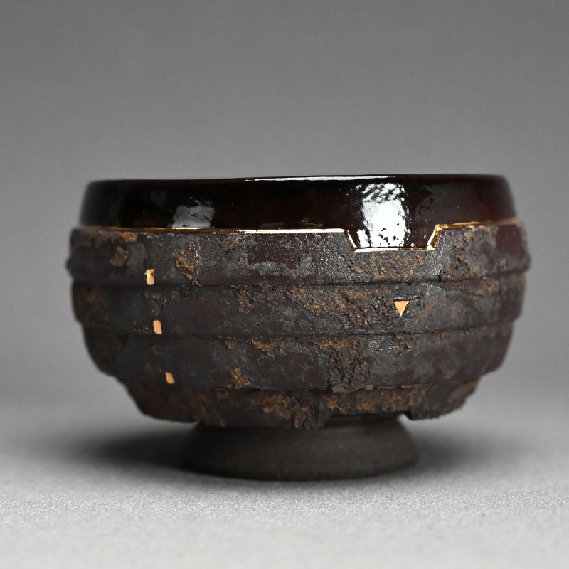 Rusted Contemporary Chawan Tea Bowl ー永井 友雪 “筋彫銹釉 茶盌”