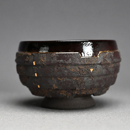 Rusted Contemporary Chawan Tea Bowl ー永井 友雪 “筋彫銹釉 茶盌”
