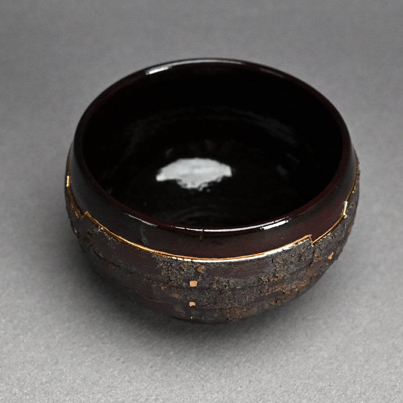 Rusted Contemporary Chawan Tea Bowl ー永井 友雪 “筋彫銹釉 茶盌”