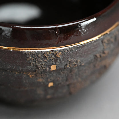 Rusted Contemporary Chawan Tea Bowl ー永井 友雪 “筋彫銹釉 茶盌”