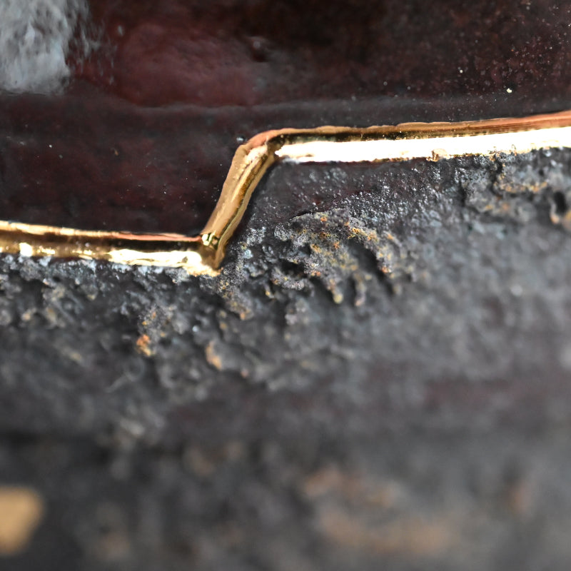 Rusted Contemporary Chawan Tea Bowl ー永井 友雪 “筋彫銹釉 茶盌”