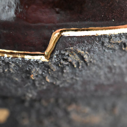 Rusted Contemporary Chawan Tea Bowl ー永井 友雪 “筋彫銹釉 茶盌”
