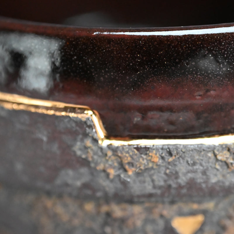 Rusted Contemporary Chawan Tea Bowl ー永井 友雪 “筋彫銹釉 茶盌”