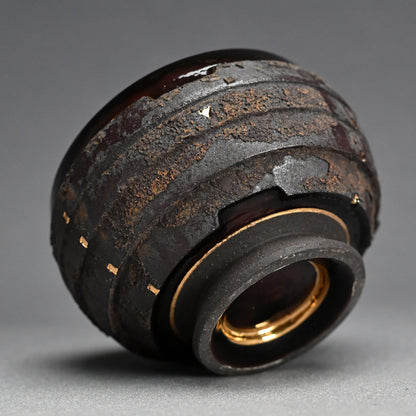 Rusted Contemporary Chawan Tea Bowl ー永井 友雪 “筋彫銹釉 茶盌”