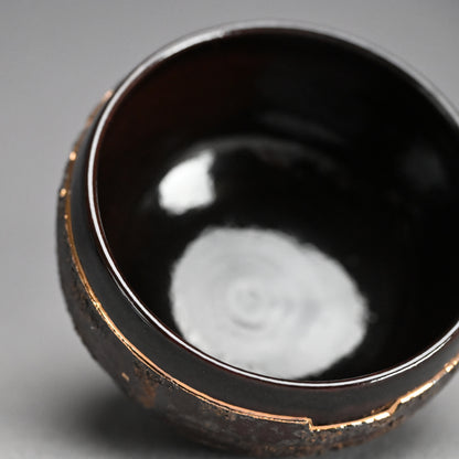 Rusted Contemporary Chawan Tea Bowl ー永井 友雪 “筋彫銹釉 茶盌”