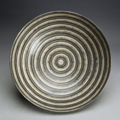 Nationally Exhibited Deep Vessel ー渡辺 国夫 “色絵金銀彩縞文鉢”