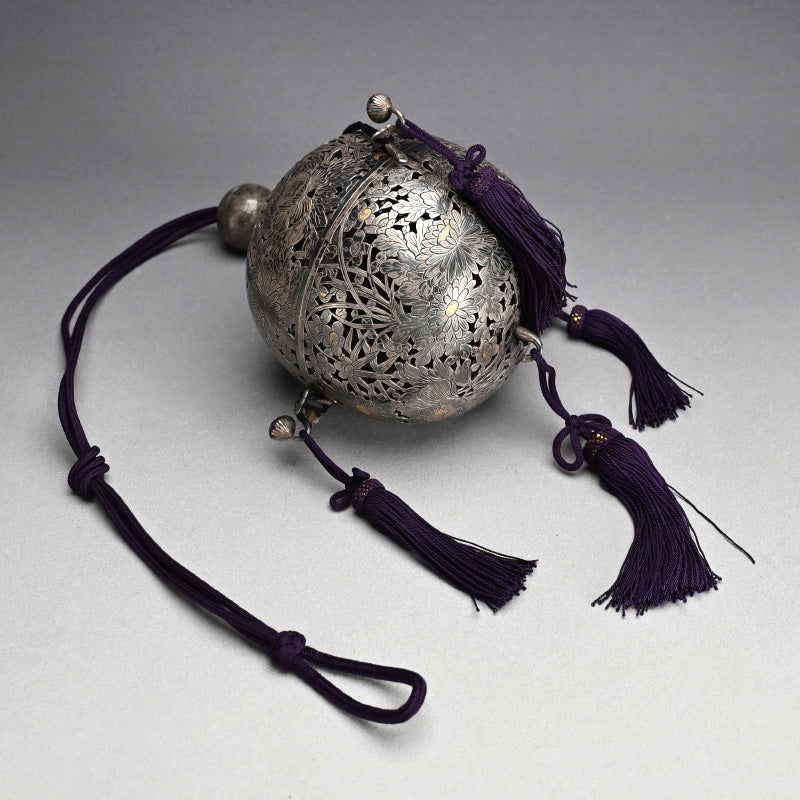 Silver Tsuri-Koro Hanging Incense Burner