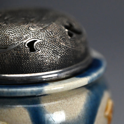 LNT Tri-Colored Pr. Tsubo, Koro, incense burner ー加藤 卓男 “正倉院復元 三彩壺「海彦山彦」"