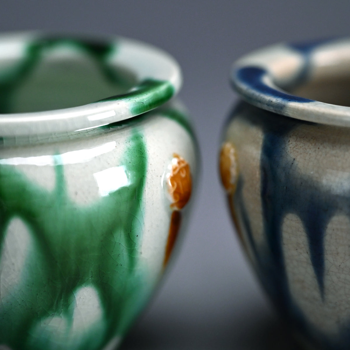 LNT Tri-Colored Pr. Tsubo, Koro, incense burner ー加藤 卓男 “正倉院復元 三彩壺「海彦山彦」"
