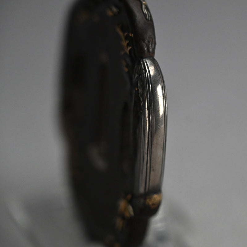 Antique Japanese Katana Sword Guard, Tsuba by Kageharu