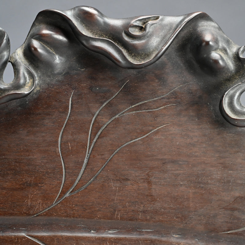 唐木無垢彫 煎茶葉盆