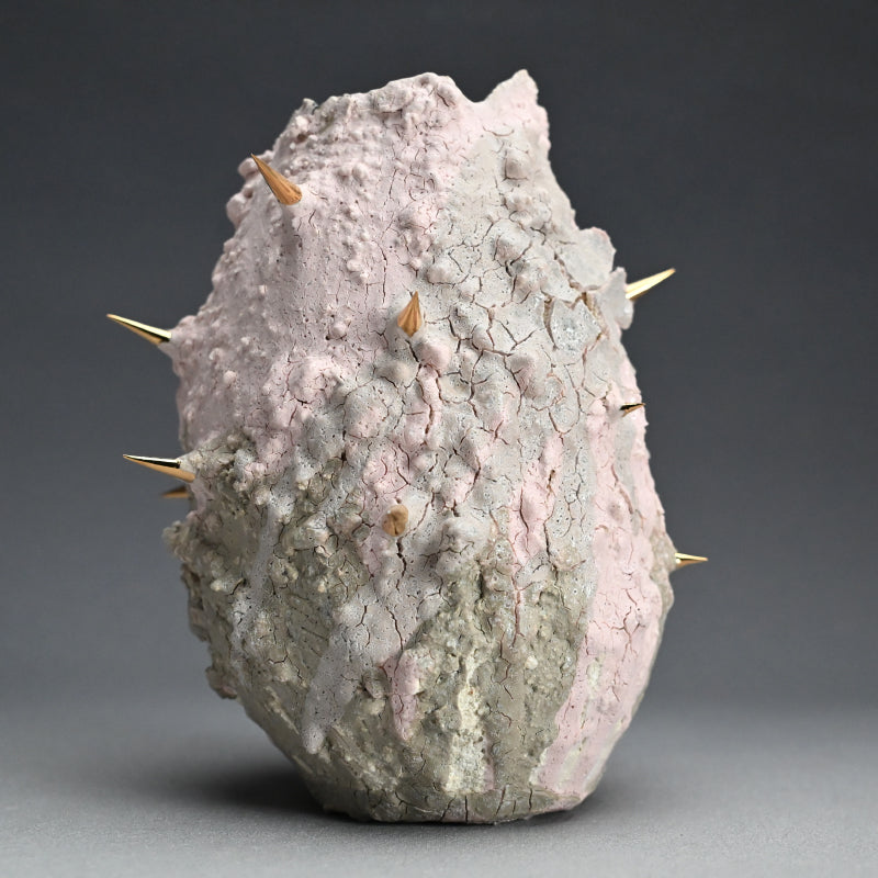 Gold Thorned Pink Vase ー東井 真咲朝 "桃棘花器"