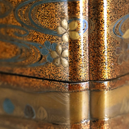 Gleaming Edo p. Japanese Stacking Lacquer Jubako Box Set