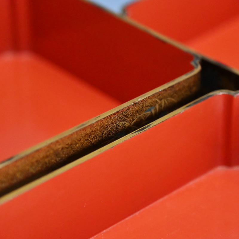 Gleaming Edo p. Japanese Stacking Lacquer Jubako Box Set