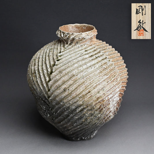 Shinogi Tsubo ー古谷 剛敏 “信楽 自然釉 鎬壷”