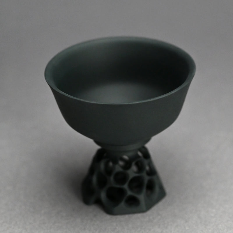 Black Bajyohai Sake Cup ー加藤 好康 “透文 馬上杯”