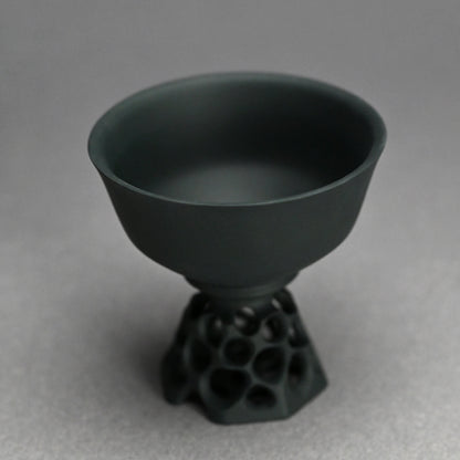 Black Bajyohai Sake Cup ー加藤 好康 “透文 馬上杯”