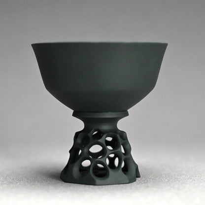 Black Bajyohai Sake Cup ー加藤 好康 “透文 馬上杯”