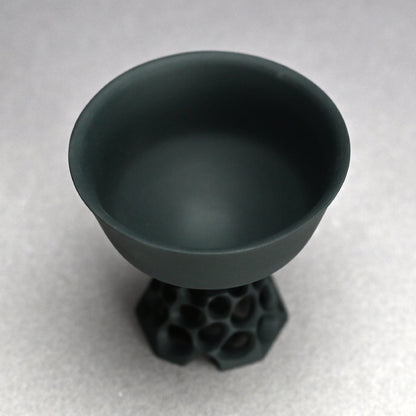 Black Bajyohai Sake Cup ー加藤 好康 “透文 馬上杯”