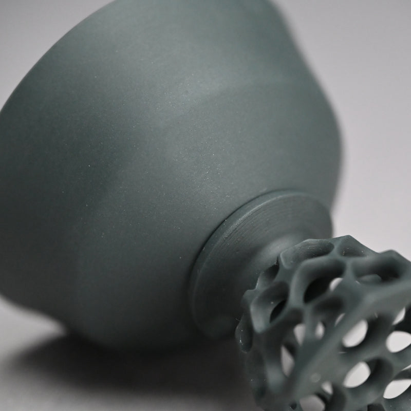 Black Bajyohai Sake Cup ー加藤 好康 “透文 馬上杯”