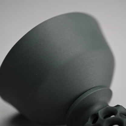 Black Bajyohai Sake Cup ー加藤 好康 “透文 馬上杯”