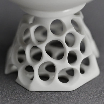 White Bajyohai Sake Cup ー加藤 好康 “透文 馬上杯”