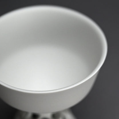 White Bajyohai Sake Cup ー加藤 好康 “透文 馬上杯”
