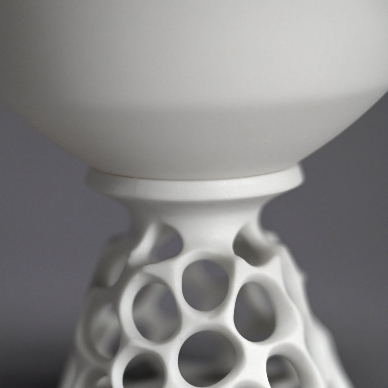 White Bajyohai Sake Cup ー加藤 好康 “透文 馬上杯”
